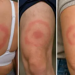 Tre olika hudutslag som kan indikera borrelia. Tidig behandling är viktig för att undvika komplikationer.