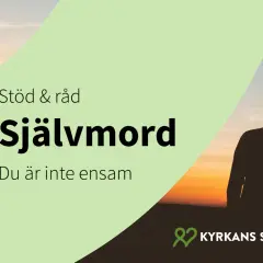 Stöd & råd vid självmord. Du är inte ensam. Kyrkans SOS erbjuder hjälp.