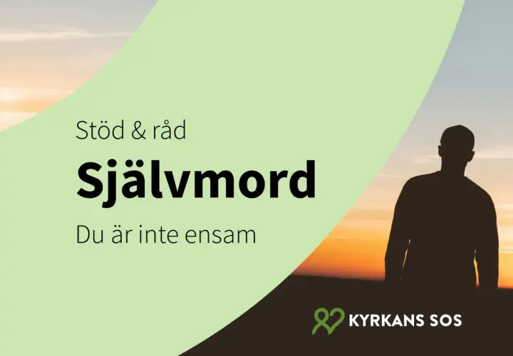 Stöd & råd vid självmord. Du är inte ensam. Kyrkans SOS erbjuder hjälp.