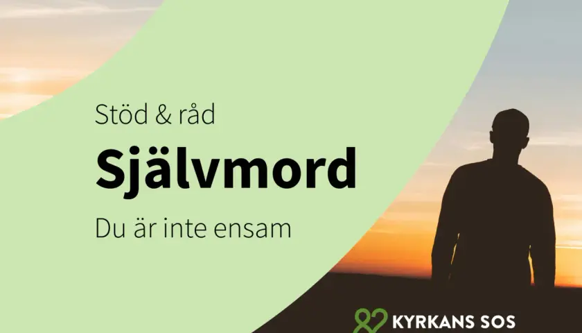 Stöd & råd vid självmord. Du är inte ensam. Kyrkans SOS erbjuder hjälp.
