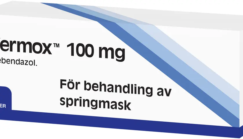 Vermox 100 mg, 6 tabletter. För behandling av springmask.
