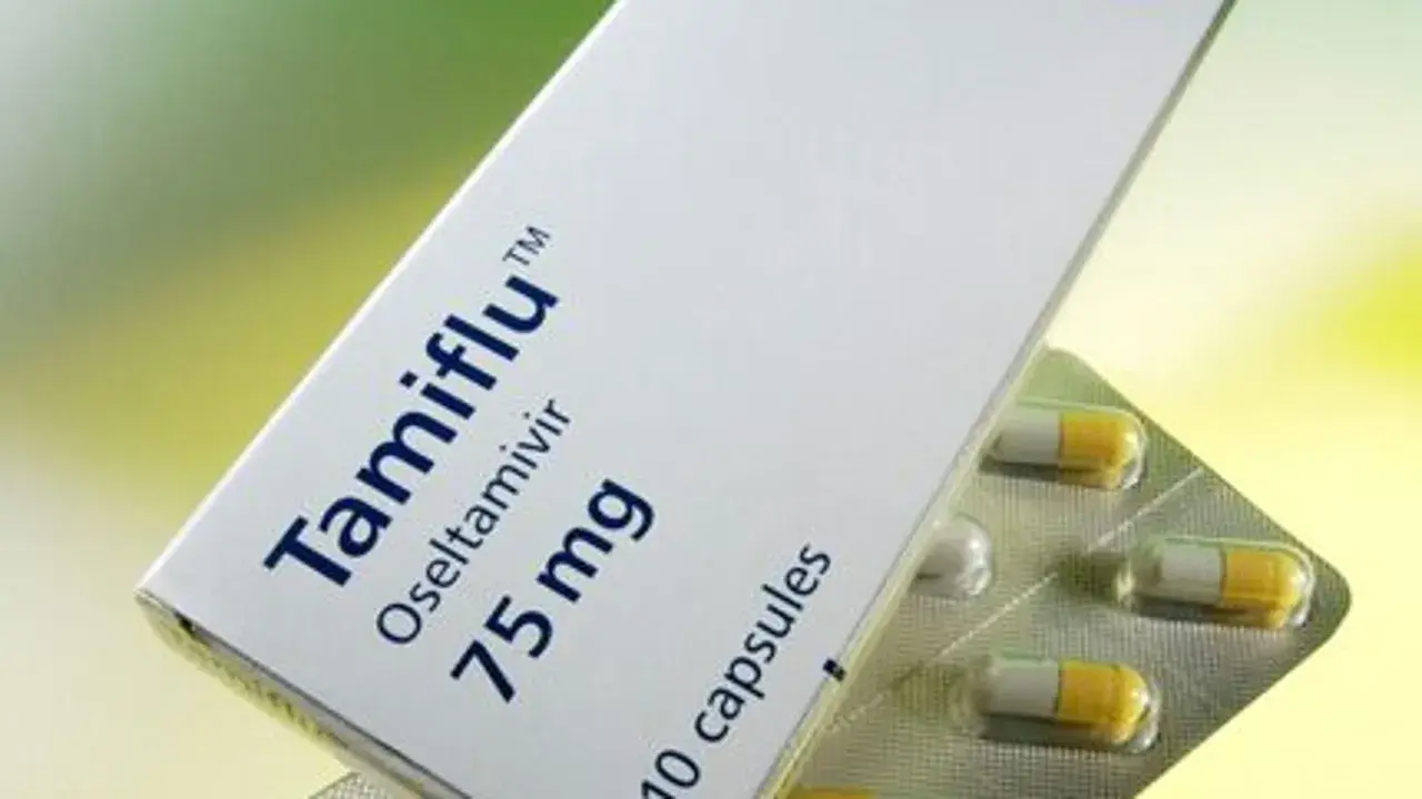 Tamiflu 75 mg kapslar, ett antiviralt medel mot influensa, i förpackning och blisterförpackning.